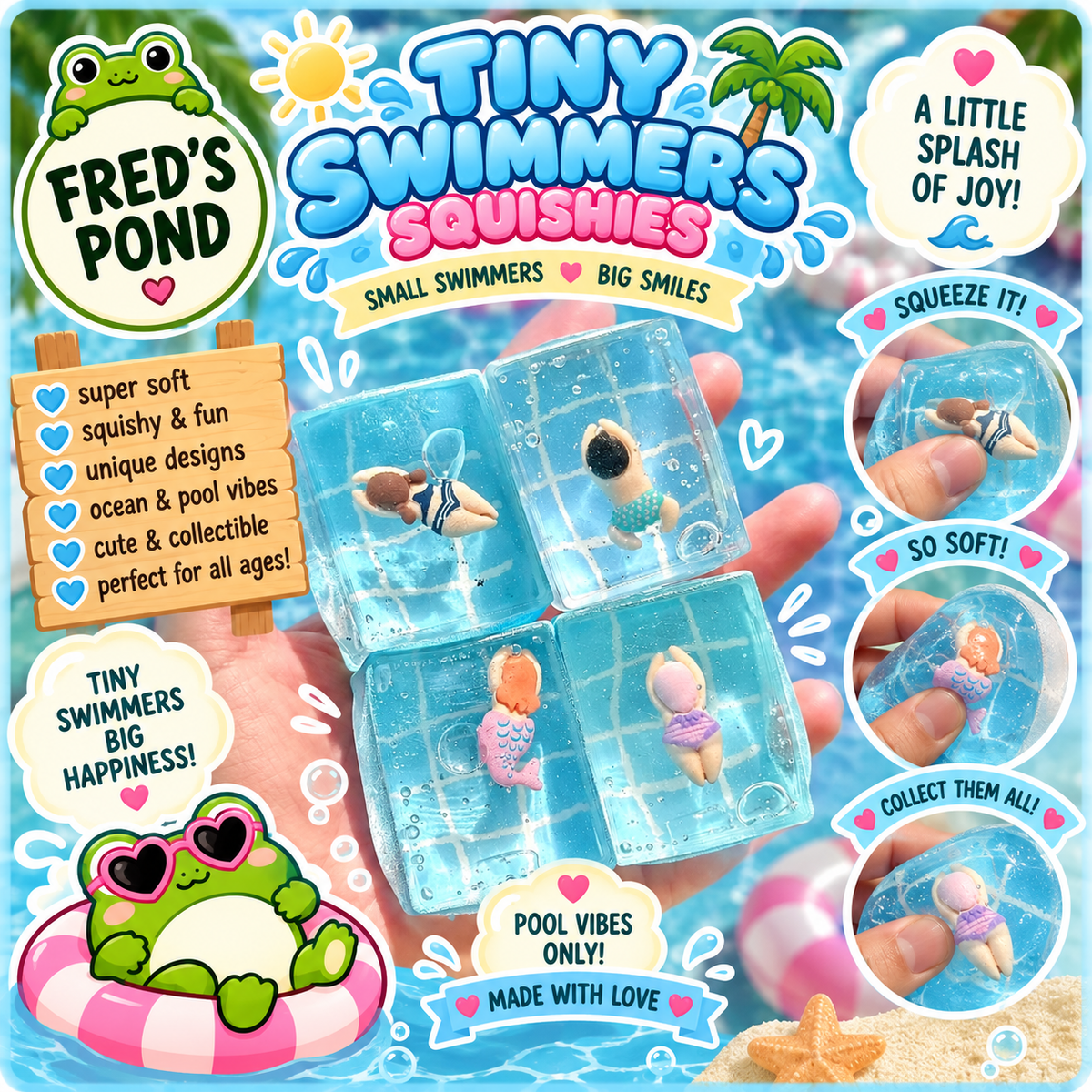 🏊 Tiny Swimmers Squishies