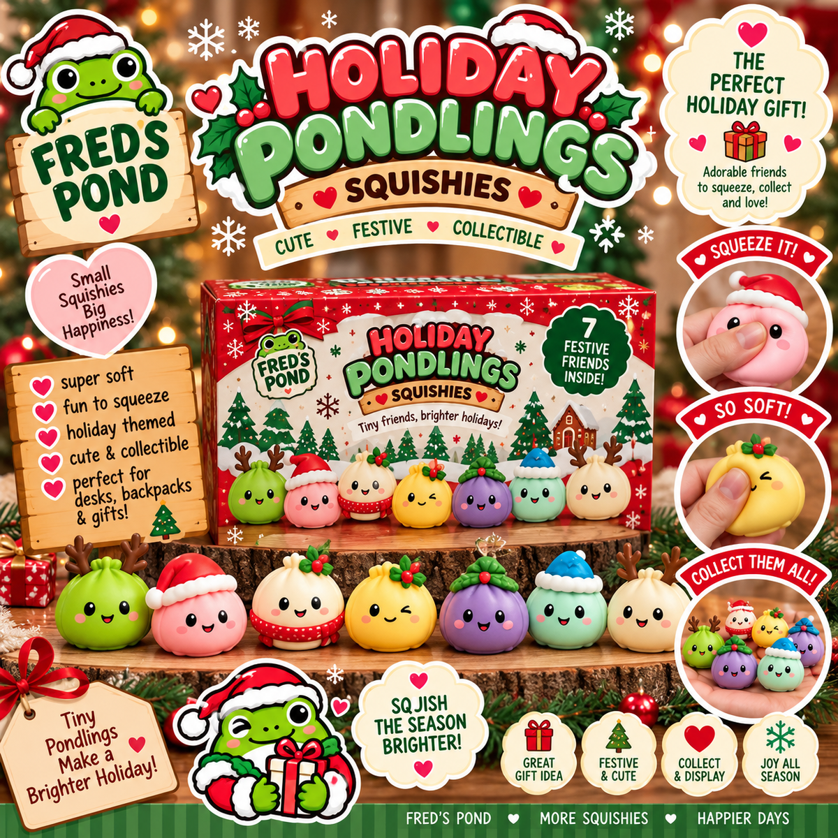 🎄 Holiday Pondlings Squishies
