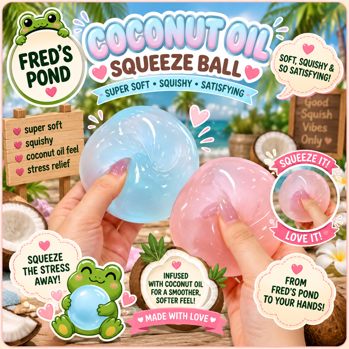🫧💧 Coconut Oil Squeeze Ball