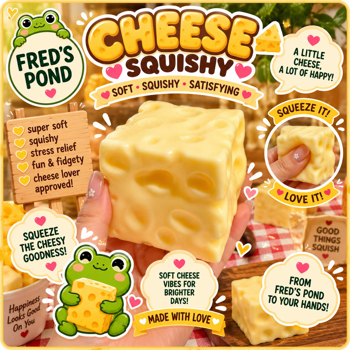 🧀 Regular Cheese Squishy