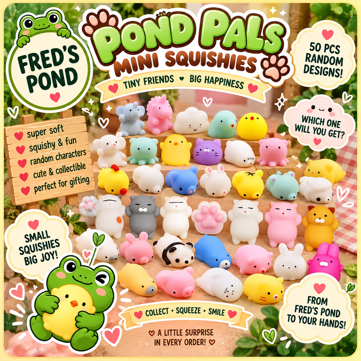 🐾 Pond Pals Mini Squishies